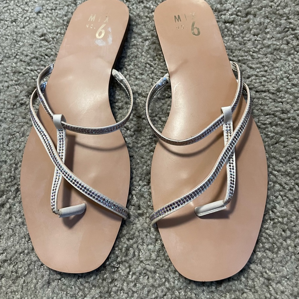 Mix No 6 Sparkle Flip-Flop/Sandal Size 10 Women’s